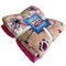 Ditsy Blooms Peach Anti-Pill Premium No Sew Throw Fleece Fabric Kit (Fuchsia Backing)